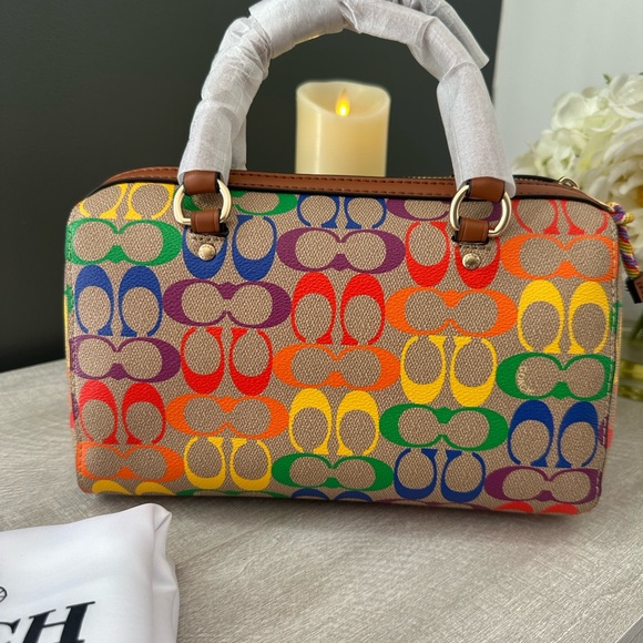 Coach Rainbow Rowan with crossbody strap - Picture 4 of 6